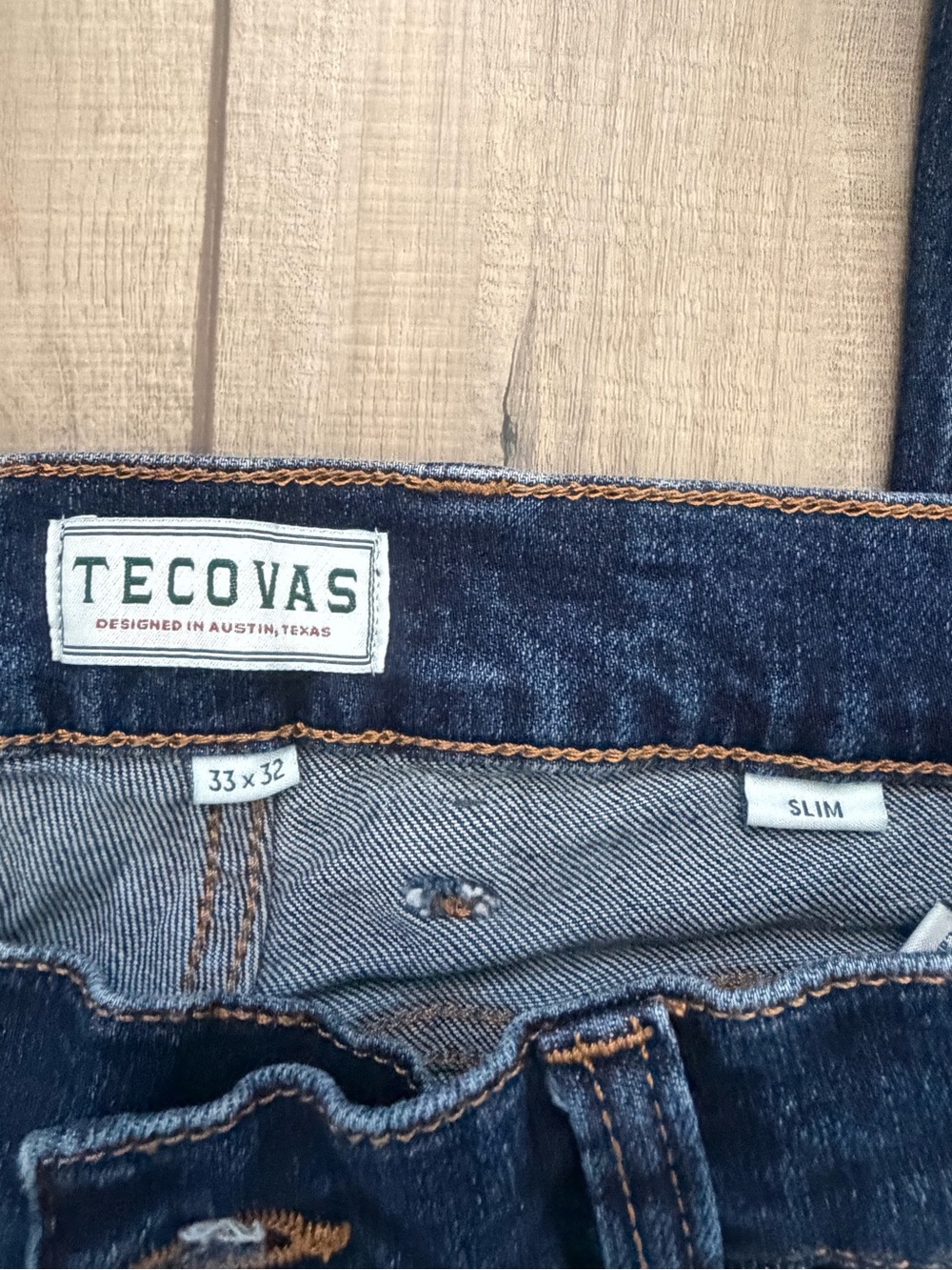 Tecovas slim fit blue jeans Sz 33X32 - Picture 2 of 7